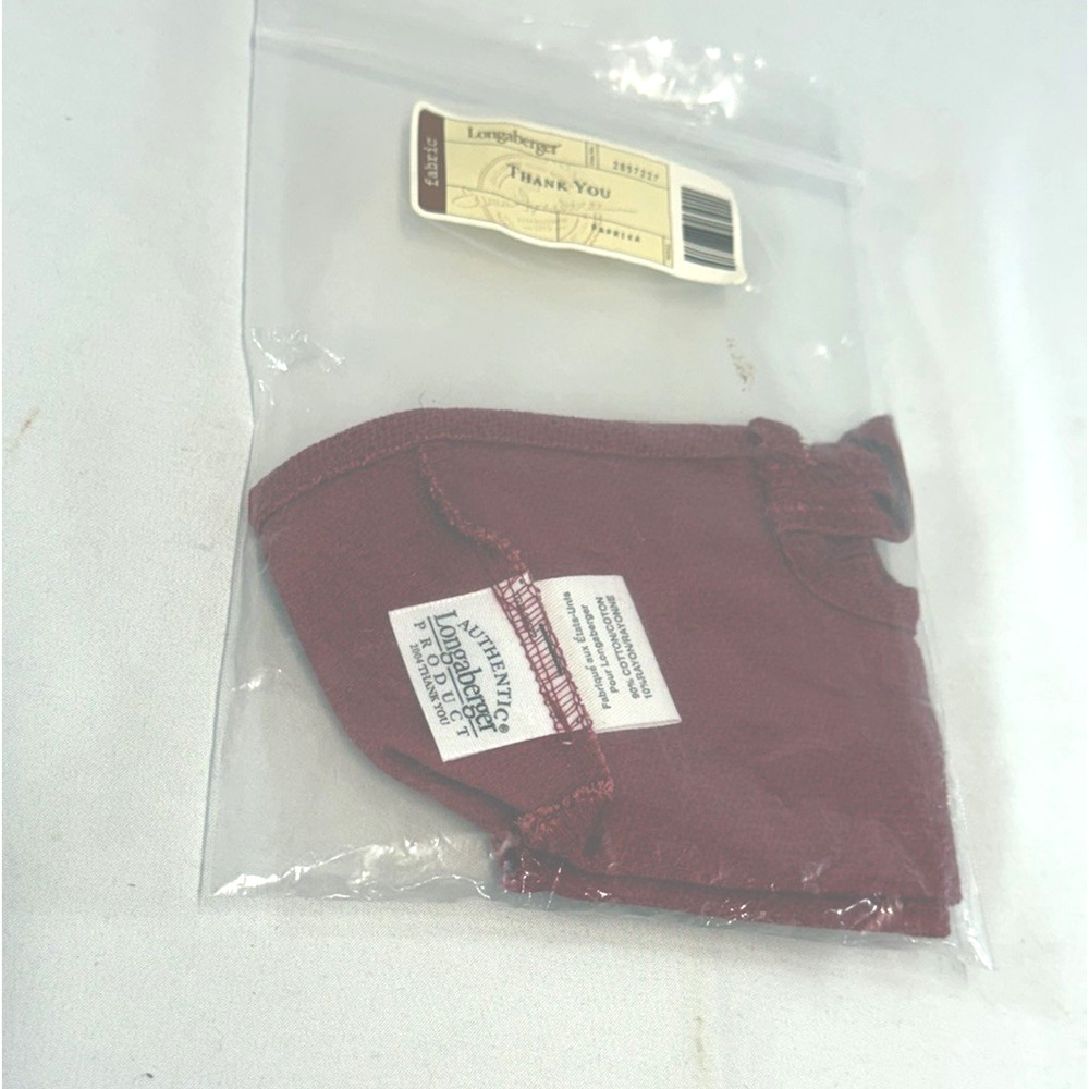 Longaberger Thank You Basket Paprika Red Fabric Liner 2857227
